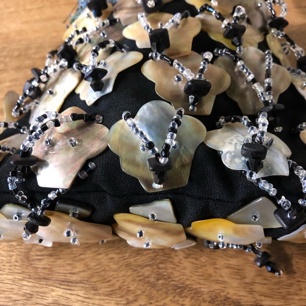 Festive Tiny Bag Abalone Shells Iridescent Beads … - image 6